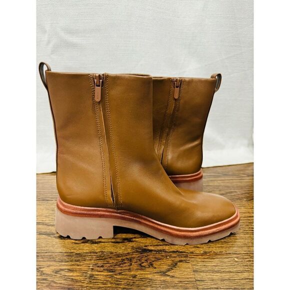 VINCE Remi Leather Moto Ankle Booties - Picture 9 of 15